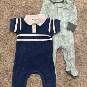Blue and Gray Kids One Piece Set